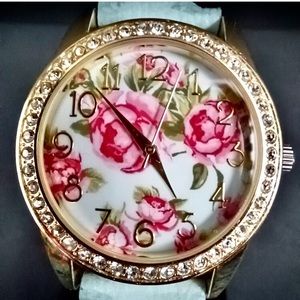 Jessica Carlyle Rose Floral Face Watch - New without Tags